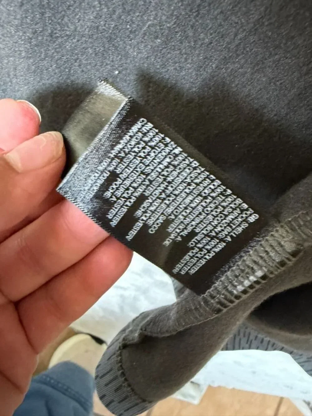 THE NORTH FACE Hoodie Mens XXL Gray Pattern Full Zip Fleece‎ Jacket Logo Outdoor